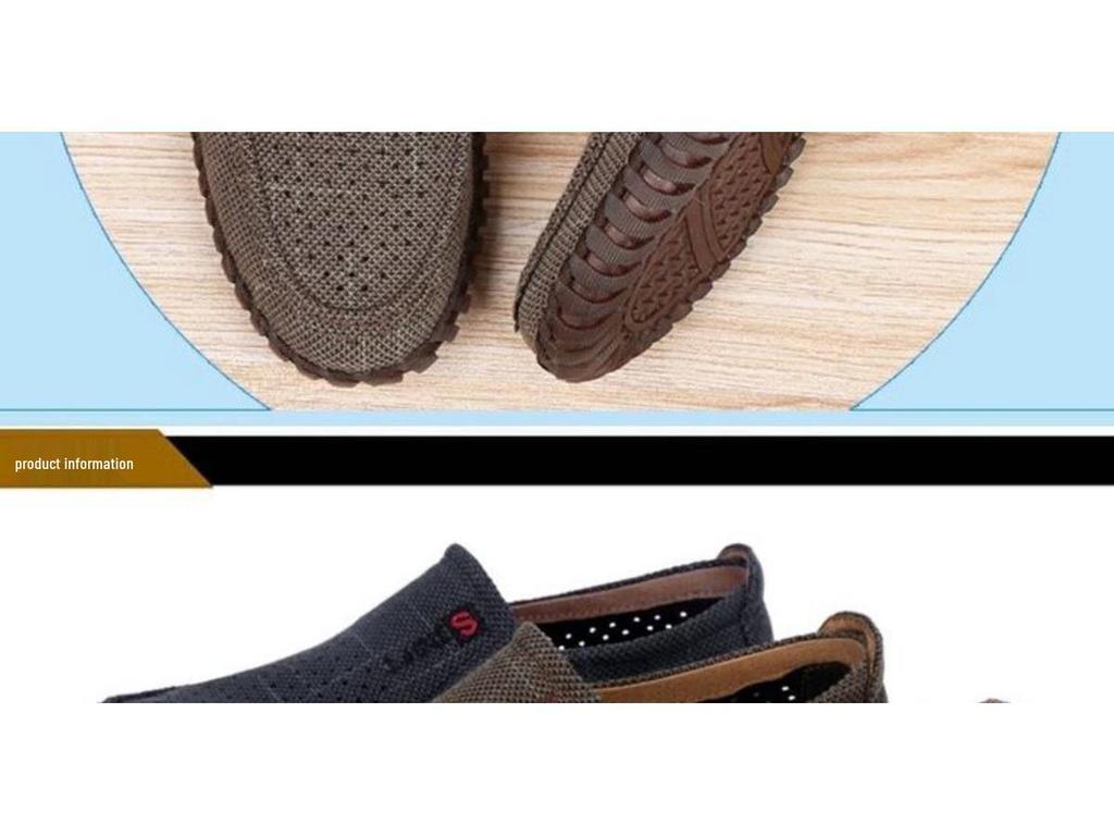 Men's Plus Size Breathable Slip-On Mesh Shoes with Non-Slip Sole