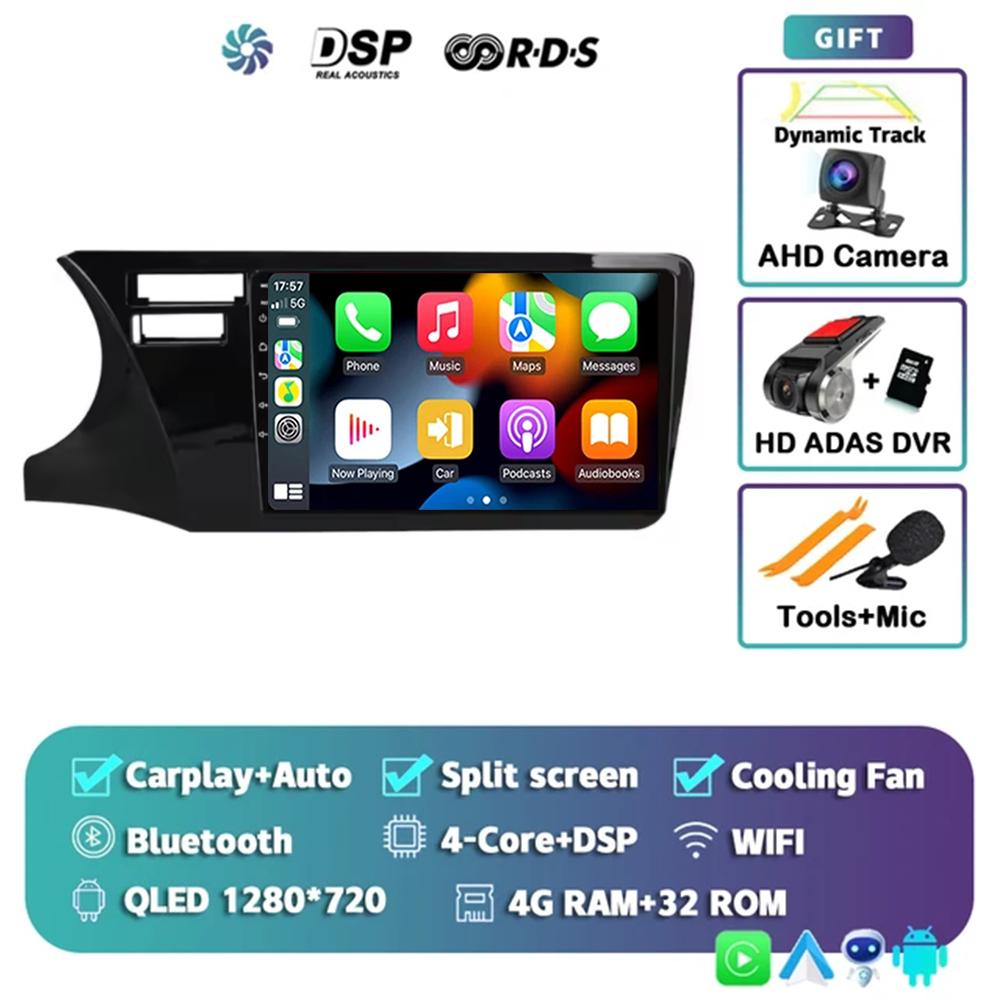 Carplay Car Multimedia Player For Honda City 2014 - 2019 Car Radio Android 14 Stereo 4G Navigation Head Unit Autoradio GPS Auto