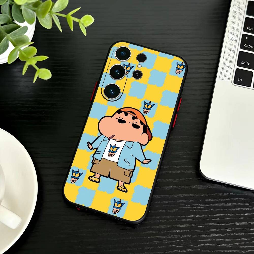 

Cartoon K-Crayon Shin-chan Phone Case For Samsung S26,S25,S24,S23,S22,S21,S20,Plus,Fe,Lite,Others Black Cover Samsung S26Plus