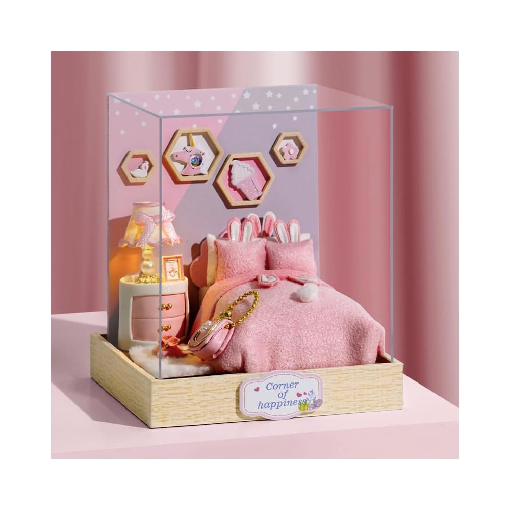 Dollhouse Craft Kit Miniature Handmade Set Cute Bed Accessories