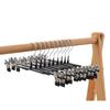 Standard Wardrobe Pants Hanger With Non Slip Stainless Steel Clips For Home Storage And Organization