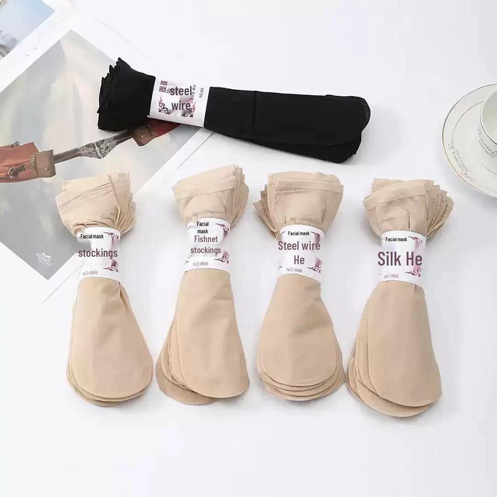 Women's Non-Slip Sheer Silk Socks - Thin, Wear-Resistant, Anti-Snagging Spring/Fall Stockings