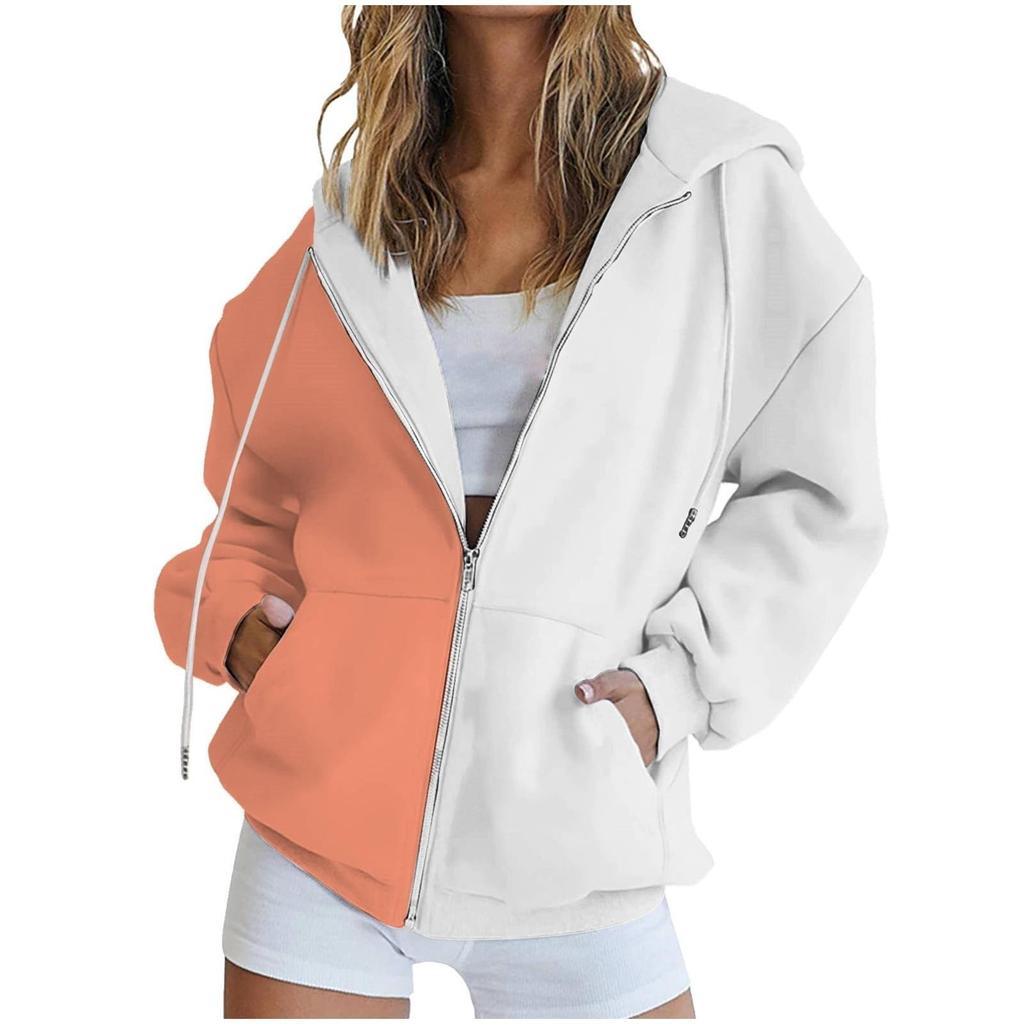 Dámská módní ležérní mikina s dlouhým rukávem a kapucí