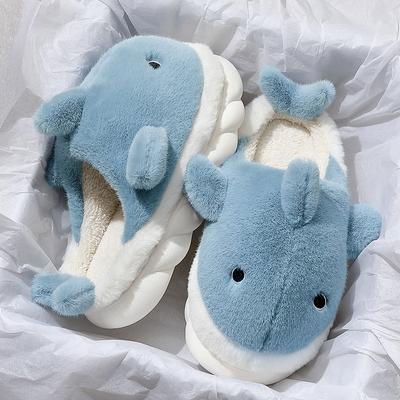 Cotton Slippers Soft Winter Thick Bottom Couple Home Plush Cotton Mop Warm Fluffy Slippers