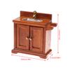 1:12 Dollhouse Simulation Washing Basin Cabinet Dollhouse Bathroom Sink Model Furniture Decoration Toy