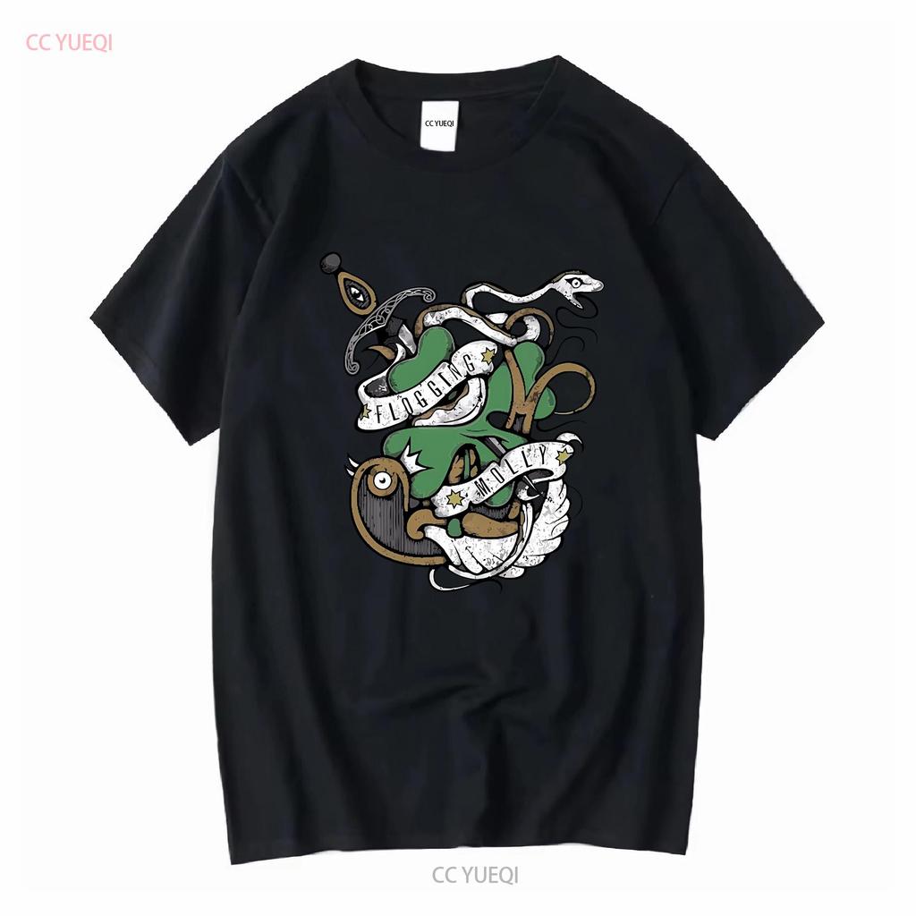 Mens American Punk Band Flogging Music Theme Molly T Shirt  Vintage Washed Slightly Graphic Soft Casual Stylish Homme