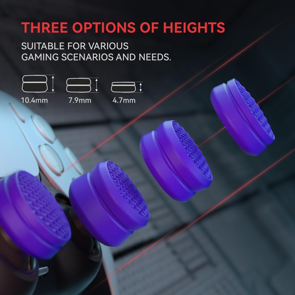 PlayVital Thumb Cushion Cap Cover Thumb Grip for PS5 PS4 Thumbstick Grip Cover for Xbox Core Xbox One Elite Series 2 Wireless Thumb Grip Cap for