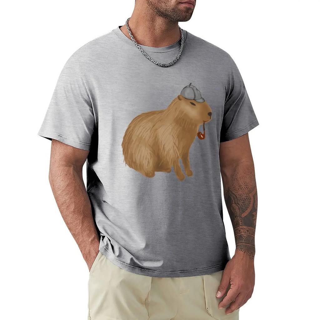 Capybara Baseballkappe Sherlock Capybara Klassische Trucker-Mütze Sommermann Outdoor-Sport-Print Baseballkappen