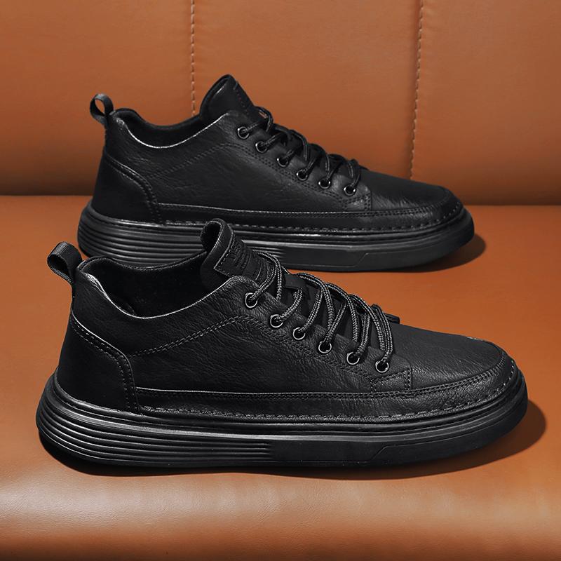 

Men s Casual Four Seasons Fashion Skateboarding Students Comfortable Sneakers Boys Trending Soft Sole Breathable Shoes 39 чорний