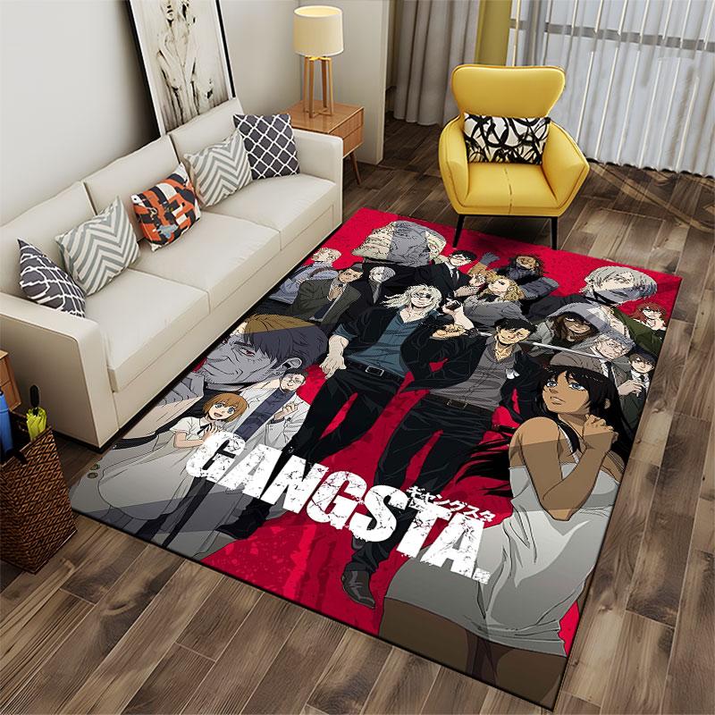 Gangsta Anime Red Poster Style suitable as a non-slip mat for the living room or bedroom sofa