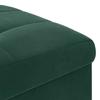 Storage Ottoman in Dark Green 40 x 40 x 45 cm Velvet