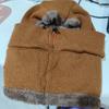 Zipper Hooded Thermal Cap Thickened Knitted Balaclava Cap Simple Knitted Scarf Hat  Outdoor