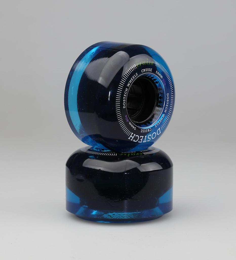 DOSTECH Cruise Wheel Clear Blue 54mm 80a Soft (Skateboard Wheel)