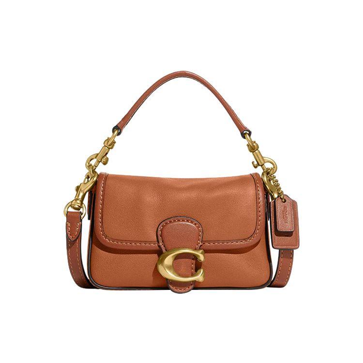 Coach Tabby 13 Multi-Functional Pocket Smooth Leather Shoulder Crossbody Mini Bag Women bags Brown CC483-B4NP6