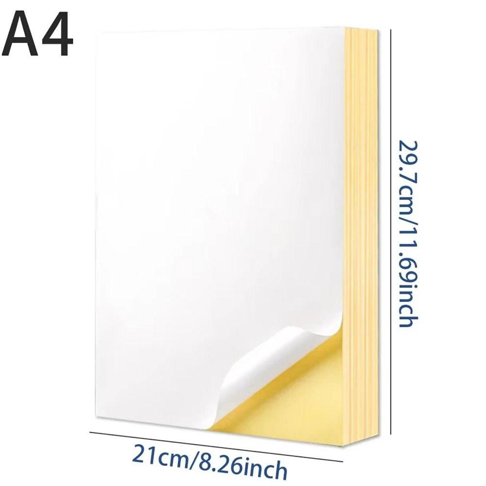 A4 Self-Adhesive Paper Writable Paper Sheet New Label Copier  Laser Inkjet Printer