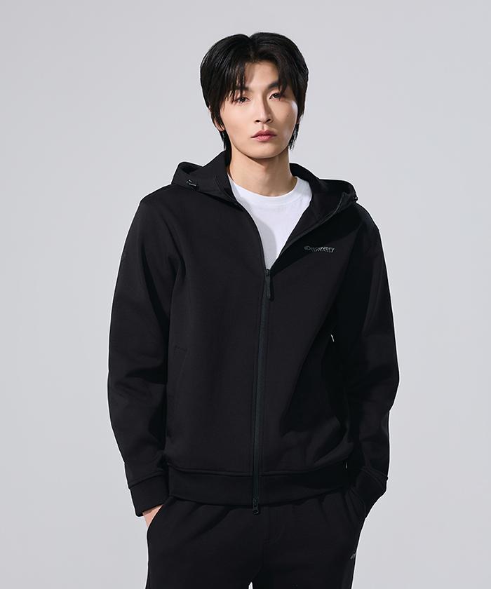 Discovery Expedition Men'S Tech Knit Training Hooded Jacket (Black)