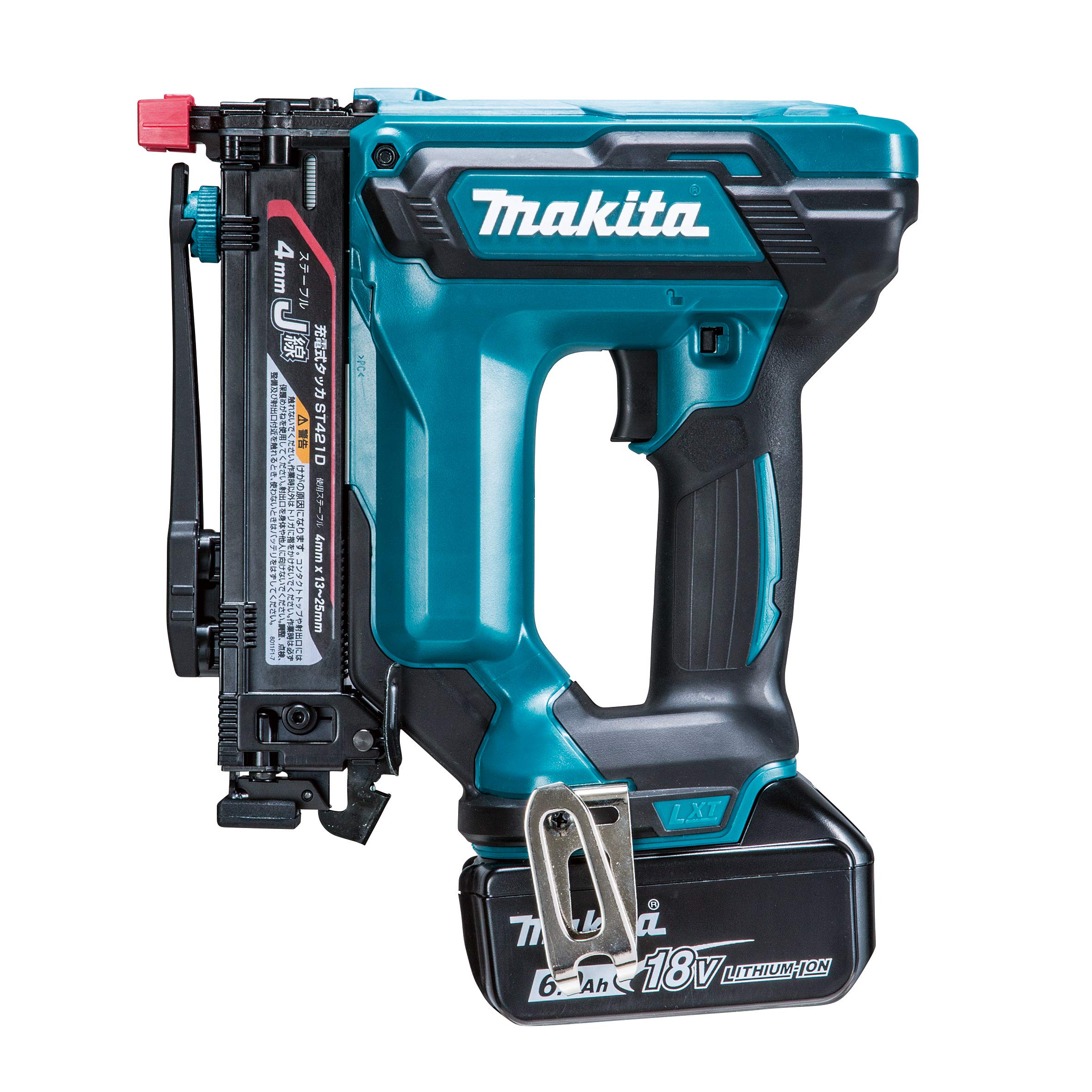 

Makita Акумуляторний Tacker 18V6Ah з батареєю ST421DRG, зарядний пристрій, синій