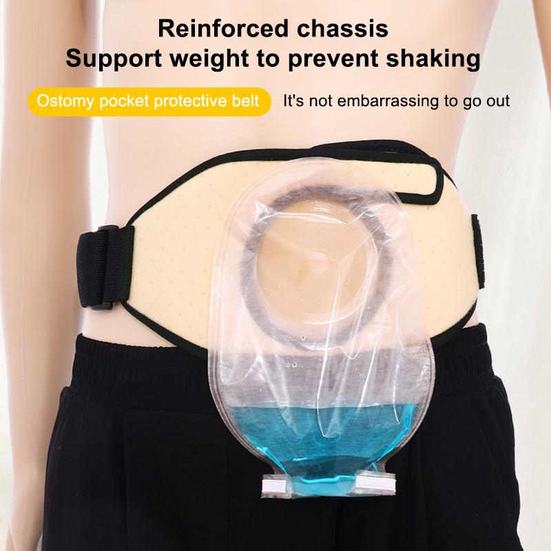 Ostomy Support Belt Pouch Cover Oxford Mesh Cloth Soft High Flexibility Portable Breathable Ostomy Bag Cover For Women Men