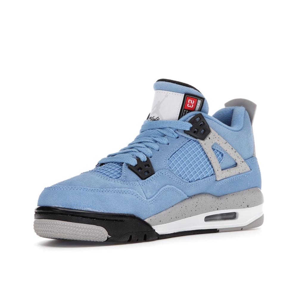 Air Jordan 4 Retro GS University Blue Kids Sneakers Tech-Grey White Black 408452-400