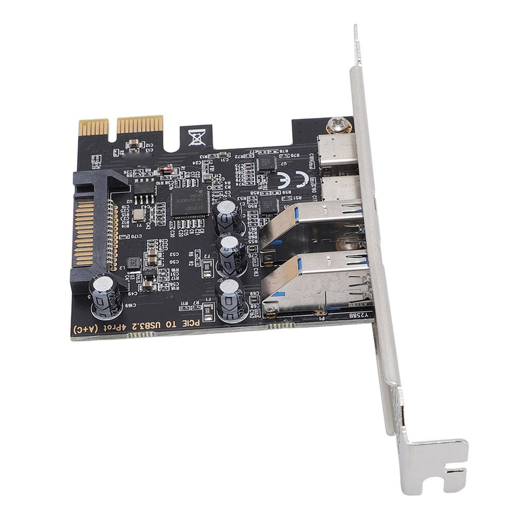 PCIE to USB and Type C Expansion Card 5Gbps Serial ATA Interface Support X1 X4 X8 X16 Stable Power Delivery for Desktop