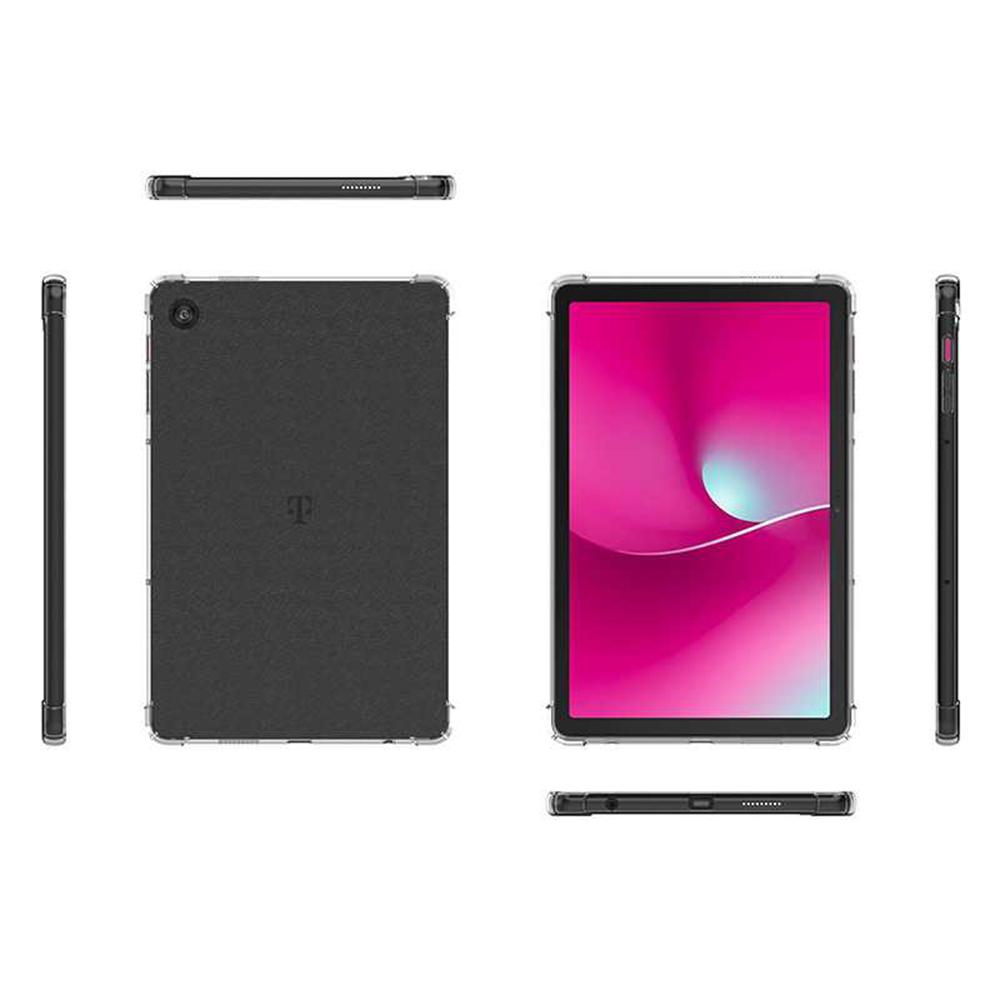 För T-Mobile REVVL Tab 2 (2025) Stöttåligt genomskinligt TPU-skydd för surfplatta med fyra hörn