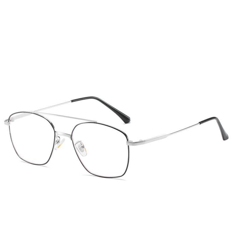 

Double Beam Anti-Blue Light Nearsighted Glasses Women Retro Metal Square Diopter Eyeglasses Prescription 0 -0.5 -0.75 To -6.0 Myopia -1.5