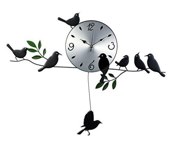 Bird Pendulum Clock Wall Clock Wall Clock Interior