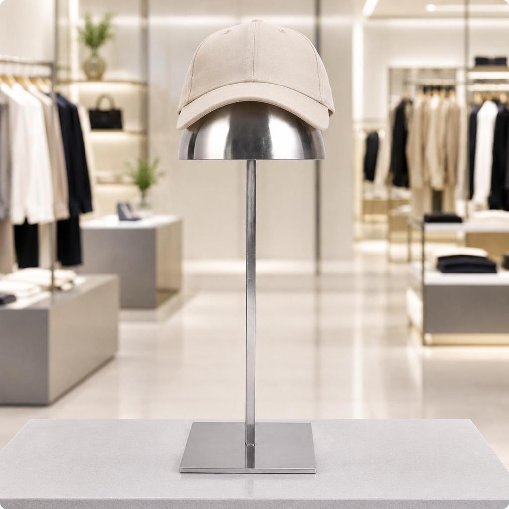 Freestanding Hat Display Stand Sturdy Adjustable Stable for Retail Stores,