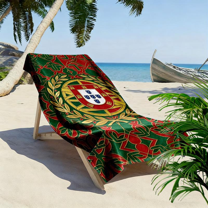 Telo mare Gloria del Calcio Portoghese Campeggio all'aperto Telo mare per foto vacanza Lungomare Telo per piscina esterna Telo da bagno ad asciugatura rapida