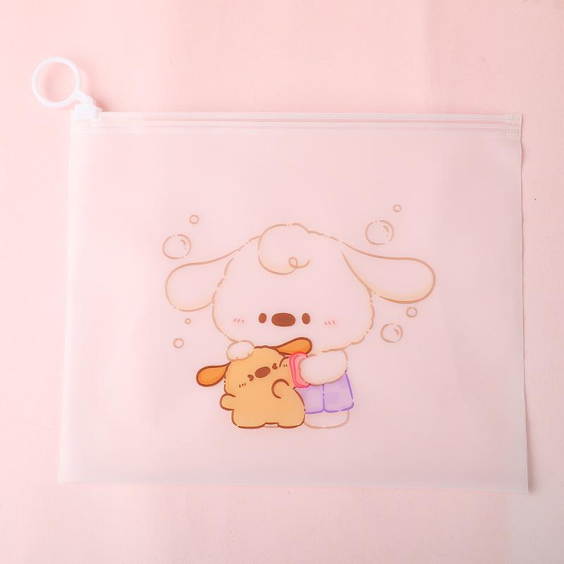 20PCS Cartoon Pattern Zipper Storage Bag Candy Snack Stationery Gift Package Kids Cute Plastic Sealed Storage Pouches 2025 New