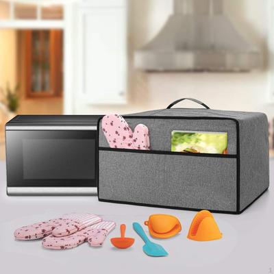 Dust Cover for Microwave, Cloth with Front Pocket,Portable,Protector, Microwave