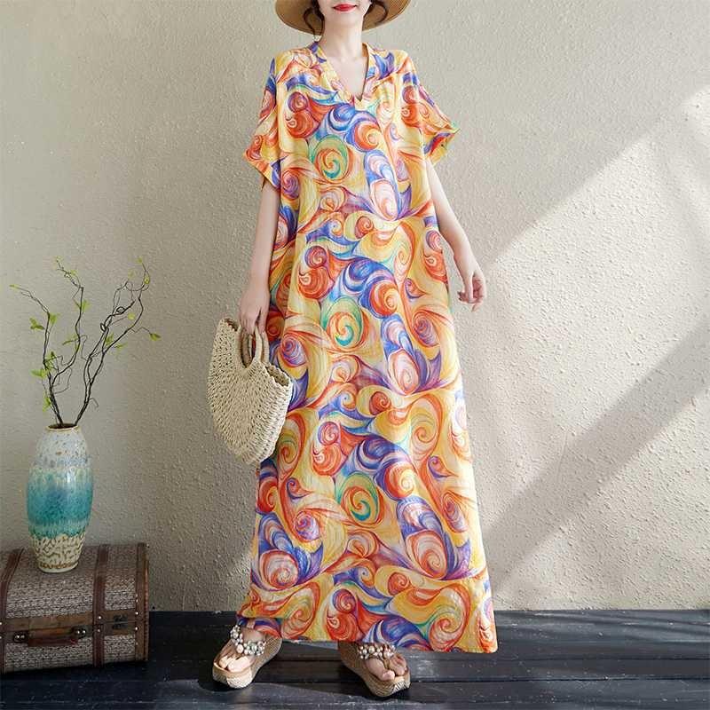 Women's Breathable Fabric Long Dress