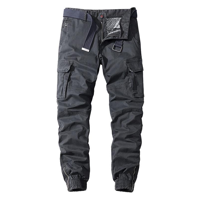 Men Casual Cotton Cargo Pants Elastic Outdoor Hiking Trekking Tactical Sweatpants Male Military Multi-Pocket Combat Trousers