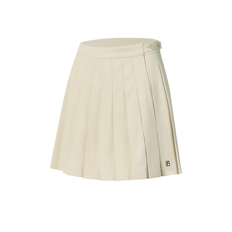 

FILA Tennis Fashion Minimalist Classic Retro Sports Training Tennis Versatile Pleated Woven Skirt With Shorts Women skirts Peach A11W613306FBG XL