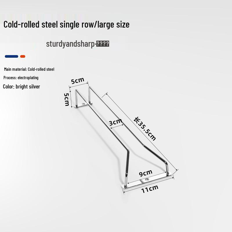 High-Stemmed 304 Stainless Steel Wine Glass Storage Rack for Red Wine Glasses