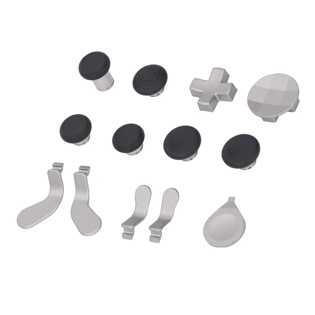 Game Controller Component Pack Silver with Storage Case Charging Dock 6 Thumbsticks 4 Paddles 2 D