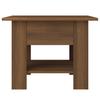 Coffee Table Brown Oak Effect 55x55x42 Cm Engineered Wood