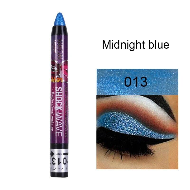 2 în 1 fard de pleoape Ruj Pen Impermeabil Nu se murdărește Fard de ochi Stick Machiaj pentru buze Pen Glitter Shimmer Pen pentru fard de ochi de lungă durată
