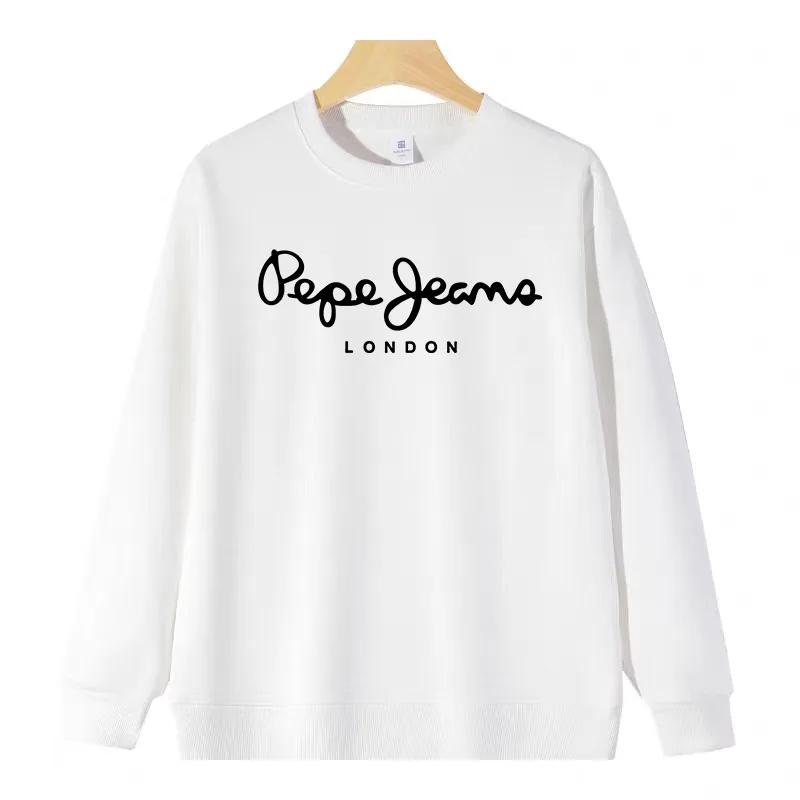 Dámská mikina s kulatým výstřihem s bavlněným potiskem pro muže a ženy na podzim/zimu Bez kapuce Svetr Ležérní Pohodlný Top