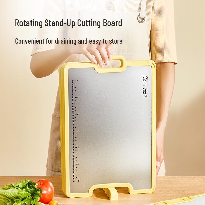 COOKER KING Antibacterial Stainless Steel Cutting Board