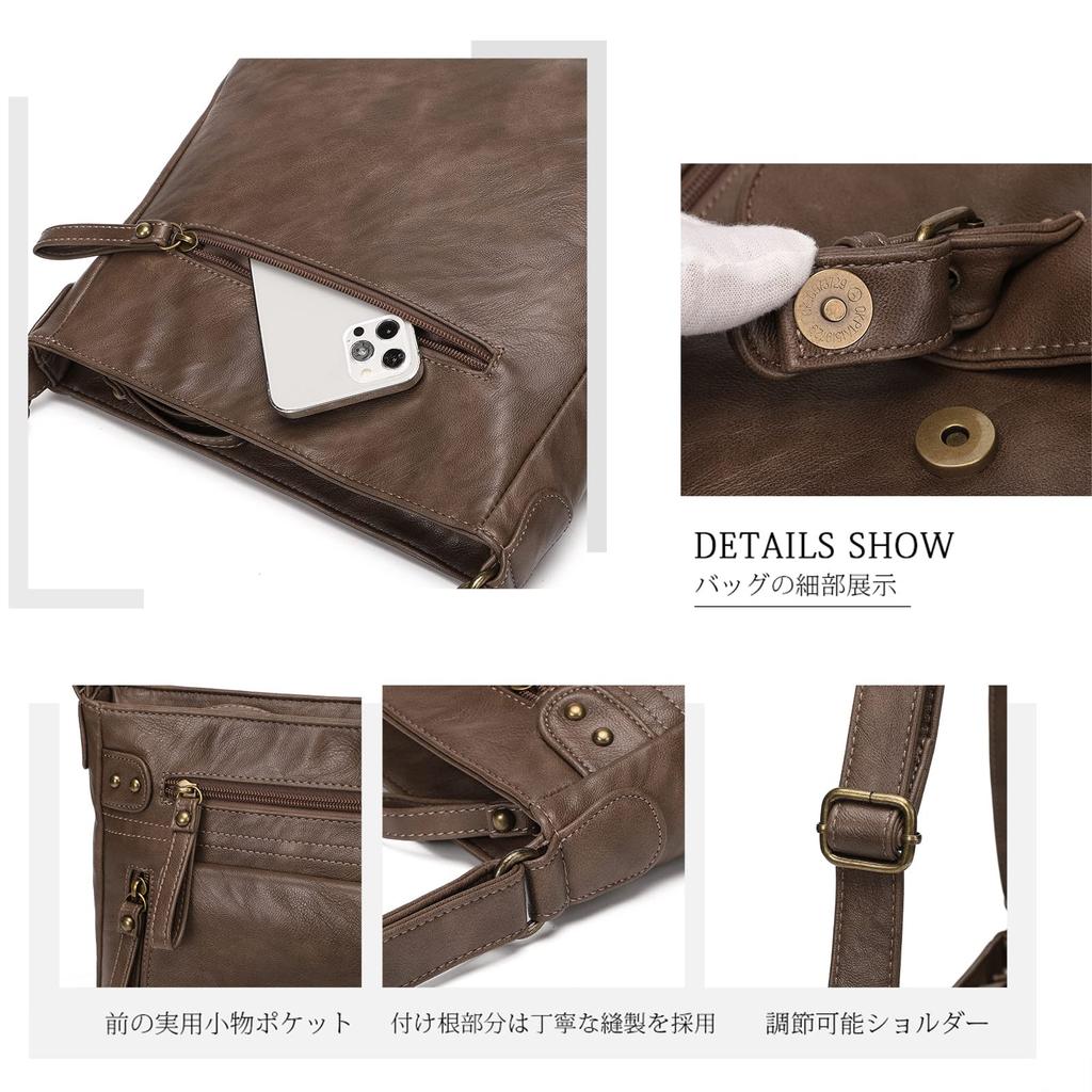 Shoulder Large PU Crossbody Soft Multiple Simple and Stylish [KL928] Women's Bag, Capacity, One-Shoulder, Leather, Bag, Handbag, Material, Pockets,