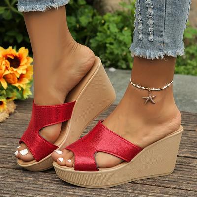 Klapki na koturnie Damskie Klapki Sandały na platformie Buty plażowe Letnie Nowy Trend 2024 Klapki do chodzenia Casualowe Klapki Klapki designerskie Zapatos Mujer