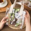 Daisy Flower Print Foldable & Water-Resistant Shopping Bags No-Closure Wedding Gift Bag High Quality Transparent Multi-Purpose