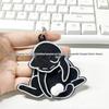 Creative Rotatable Cat Play Egg Keychain Pendant Prank Toy for Bags and Backpacks