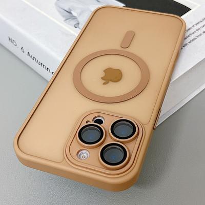 Magnetic Luxury Matte Translucent Armor Shockproof Case For iPhone 16 15 14 13 12 11 Pro Max For Magsafe Wireless Charge Cover