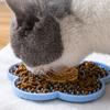Silicone Pet Licking Mat Slow Feeder Mat with Suction Cups Flower Shape Lick Mat Prevents Overeating for Cats Dogs