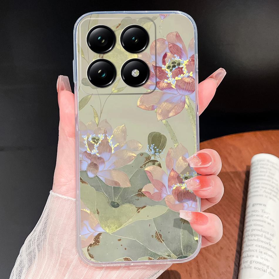 For Xiaomi 15T 14T Pro Phone Case Lovely Fish Patterns Soft TPU Clear Silicone Bumper For Xiaomi 15TPro 14 T Lightweight Funda