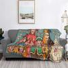Balatro Playing Card Jocker Lusty Joker Blanket Soft Warm Flannel Throw Blanket Cover for Living Room Picnic Travel Home Couch
