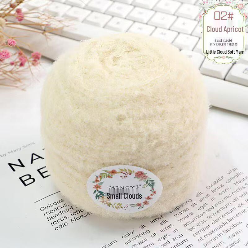 6-Strand Mousse Cloud Soft Scarf Hat Crochet Kit - Handmade Snow-Step DIY Milk Waffle Stitch Yarn
