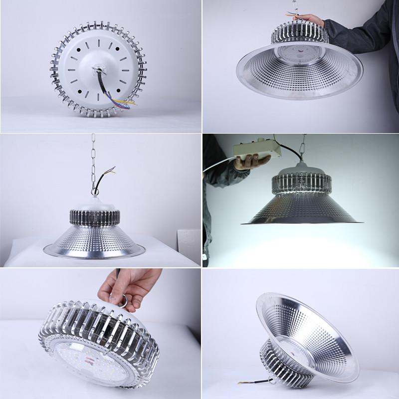 High Power High Bay Light Super Bright Industrial LED Ceiling Lamp Factory Warehouse Garage Stadium Lighting Wide Beams Lights